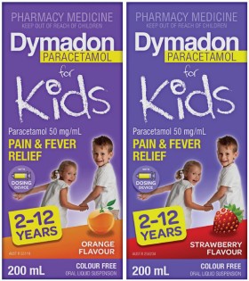 Dymadon+Paracetamol+for+Kids+2-12+Years+Orange+or+Strawberry+Flavour+200mL