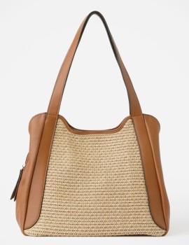 Basque+Santa+Fe+Tote+in+Tan%2FNatural