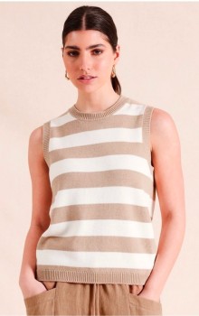 Piper+Sleeveless+Cotton+Knit+Top