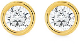 9ct+Gold+Diamond+Studs