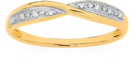 9ct+Gold+Diamond+Crossover+Band