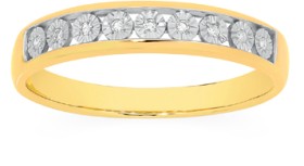 9ct+Gold+Diamond+Anniversary+Band