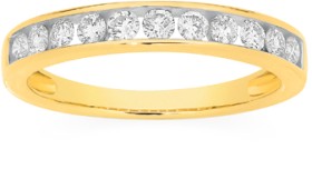 9ct-Gold-Diamond-Anniversary-Band on sale