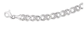 9ct-White-Gold-Diamond-Infinity-Bracelet on sale