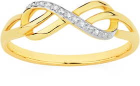 9ct+Gold+Infinity+Ring