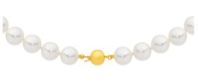 9ct+Gold+50cm+Cultured+Fresh+Water+Pearl+Necklace