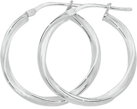 Sterling+Silver+20mm+Round+Twisted+Tube+Hoop+Earrings