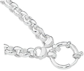 Sterling+Silver+19cm+Small+Belcher+Bolt+Bracelet