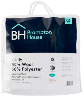 Brampton+House+50%25+Wool+50%25+Polyester+Quilt