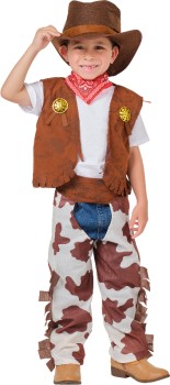 Spartys+Kids+Cowboy+Costume+Multicoloured