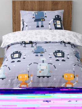 Kids+House+Robbie+Robot+Quilt+Cover+Set