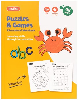 Kadink-Workbooks-48-Pages-Puzzles-and-Games on sale