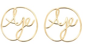 Aje+Eternal+Logo+Hoop+Earrings