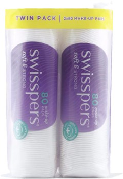 Swisspers-Make-Up-Pads-Round-2-x-80-Pack on sale