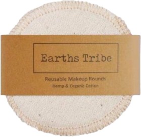 Earths+Tribe+Beige+Reusable+Hemp+Makeup+Rounds+10+Pack