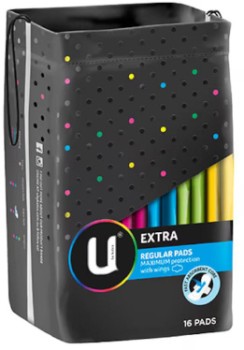 U+by+Kotex+Extra+Regular+Pads+with+Wings+16+Pack