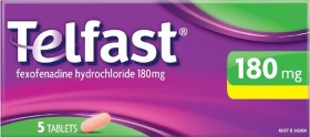 Telfast+Allergy+%26amp%3B+Hayfever+Relief+180mg+5+Tablets