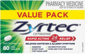 Zyrtec+Allergy+%26amp%3B+Hayfever+Relief+Rapid+Acting+80+Mini+Tablets