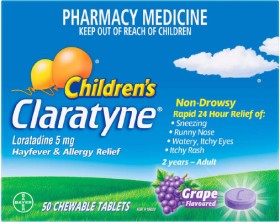 Claratyne+Childrens+Hayfever+%26amp%3B+Allergy+Relief+50+Chewable+Tablets