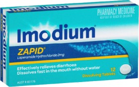 Imodium+Zapid+2mg+for+Diarrhoea+Relief+12+Dissolving+Tablets