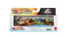 4+Pack+Hot+Wheels+RacerVerse+Jurassic+World+Vehicles