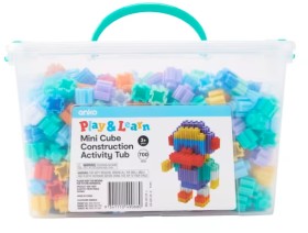 700+Piece+Play+and+Learn+Mini+Cube+Construction+Activity+Tub