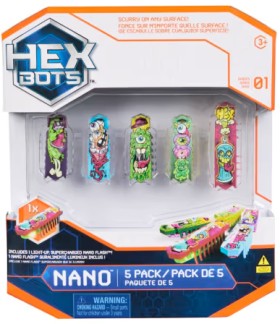 5+Pack+Hex+Bots+Series+1+Nano+Flash+Toy