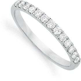 Alora+14ct+White+Gold+1%2F3+Carat+TW+Lab+Grown+Diamond+Band