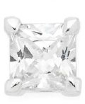 Sterling+Silver+Square+Single+Cubic+Zirconia+Stud+Men%26%23039%3Bs+Earring