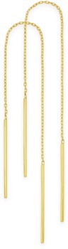 9ct+Gold+Bar+Thread+Through+Drop+Earrings