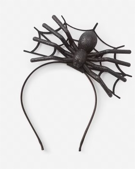 Halloween+Spider+Web+Headband+-+Black