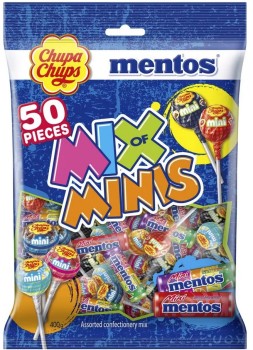 50+Piece+Chupa+Chups+Mentos+Mix+of+Minis+Bag+400g