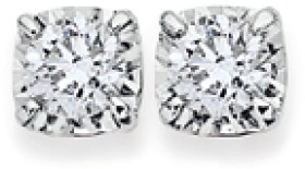 9ct-White-Gold-Diamond-Stud-Earrings on sale