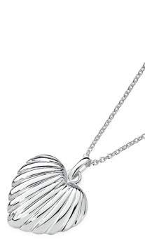 Sterling+Silver+Ridged+Dome+Heart+Pendant