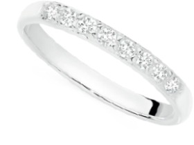 Sterling++Silver+Light+Weight+Cubic+Zirconia+Band+Ring