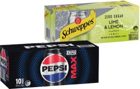 Pepsi%2C+Solo+or+Schweppes+Infused+Natural+Mineral+Water+10x375mL+Selected+Varieties