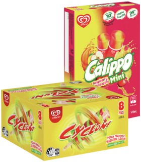 Streets+Calippo+Minis+10+Pack+or+Cyclone+8+Pack+Selected+Varieties