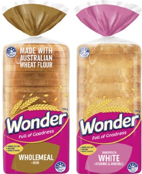 Wonder+White+or+Wholemeal+Bread+680-700g+Selected+Varieties