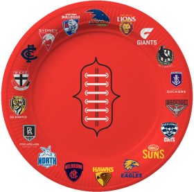 AFL+All+Team+Plates+Paper+Plate+26cm+Pk+25