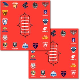 AFL+All+Team+Napkins+2ply+Paper+Luncheon+Napkins+Pk+50