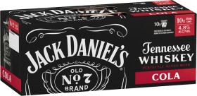 Jack+Daniel%26%23039%3Bs+Tennessee+Whiskey+%26amp%3B+Cola+Cans+10+Pack+375mL