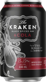 The+Kraken+Spiced+Rum+%26amp%3B+Cola+Cans+330mL