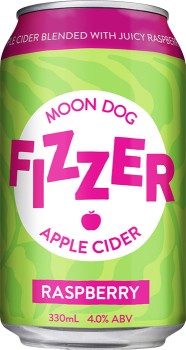 NEW+Moon+Dog+Fizzer+Apple+and+Raspberry+Cider+Cans+330mL