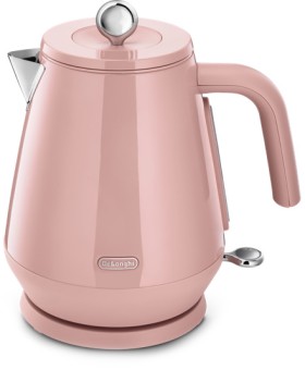 Delonghi+Eclettica+1.7L+Kettle+in+Playful+Pink