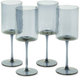 AHG-Hammered-Wine-Glass-in-Blue-Set-of-4 on sale