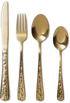 Heritage+24pc+Maria+Embossed+Cutlery+Set+in+Gold