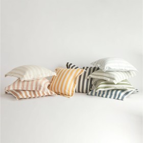 Frankie-Feather-Stripe-Square-Cushion-by-MUSE on sale