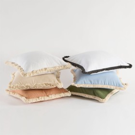 Chester+Fringed+Feather+Square+Cushion+by+M.U.S.E.