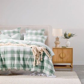 Della+Green+Check+Quilt+Cover+Set+by+Habitat