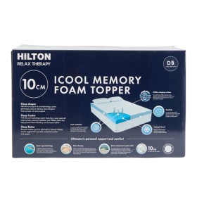 Relax+Therapy+Icool+10cm+Memory+Foam+Topper+by+Hilton